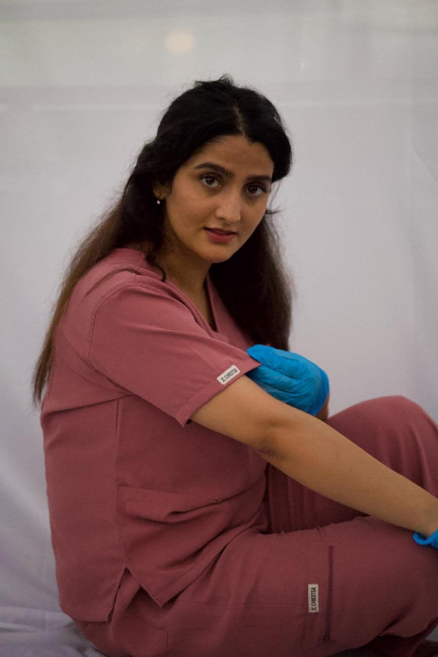 CHICITSA Salmon pink Scrub Set